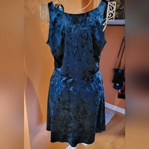 Dark green velvet dress